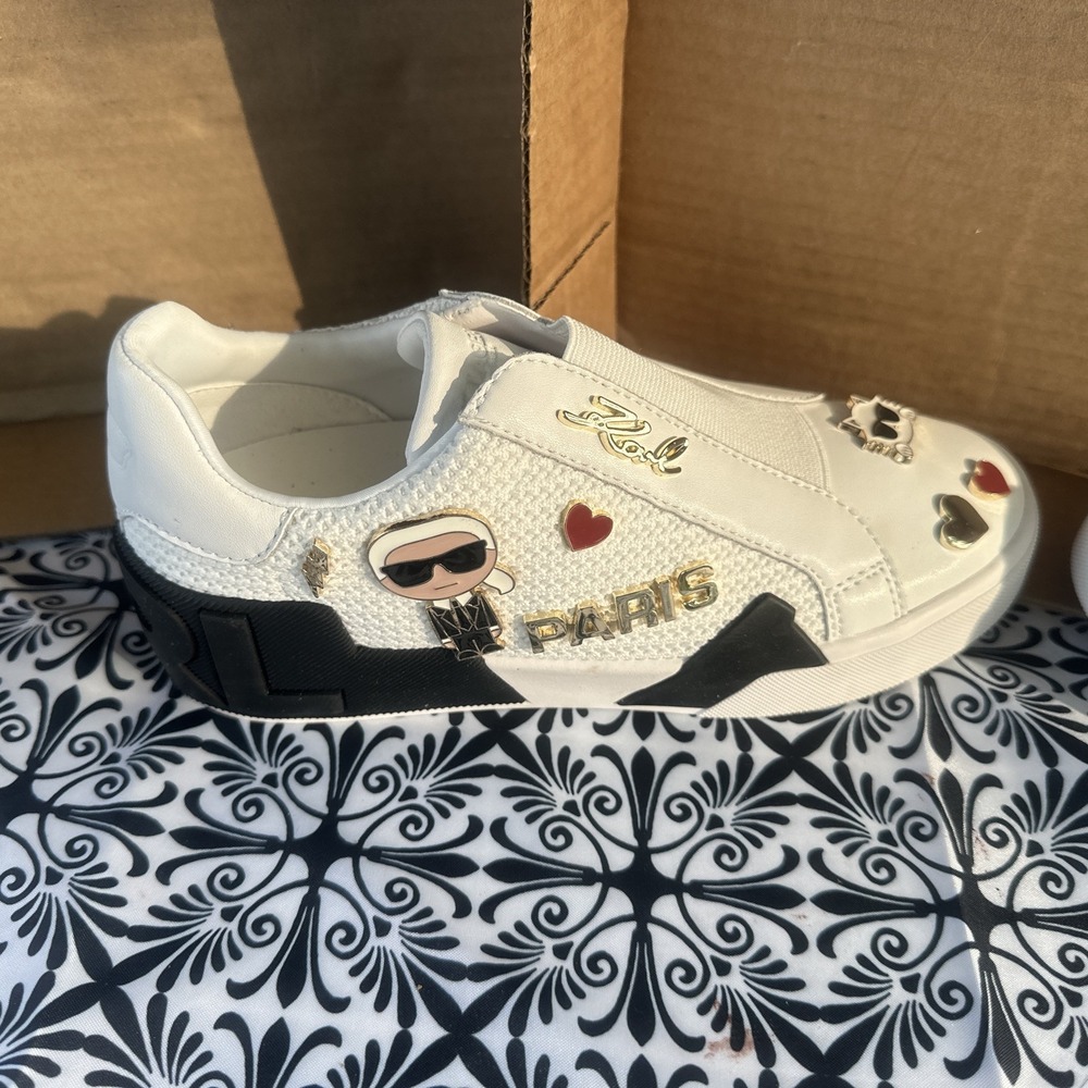 Karl Lagerfeld Paris Women's Mavise Pins‎ Everyday Sneaker US 5.5 - Picture 2 of 8